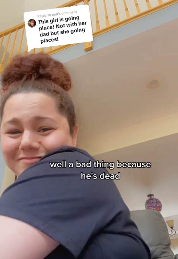 tiktok of daughter joking about dad&#039;s death