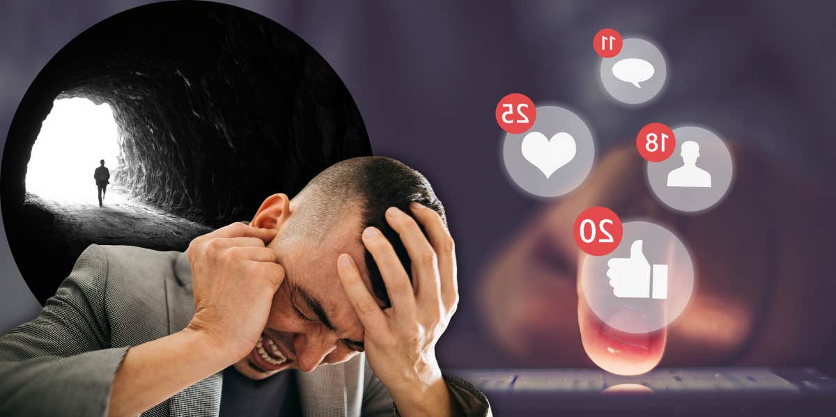 Why Toxic Men Act So Awful, According To Research man with hand on head angry and sad