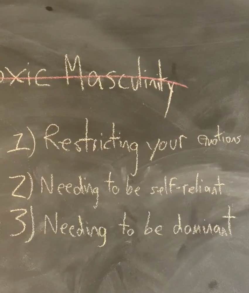 man explains why we should use the term restrictive masculinity instead of toxic masculinity
