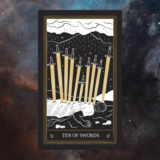 virgo weekly tarot horoscope ten of swords