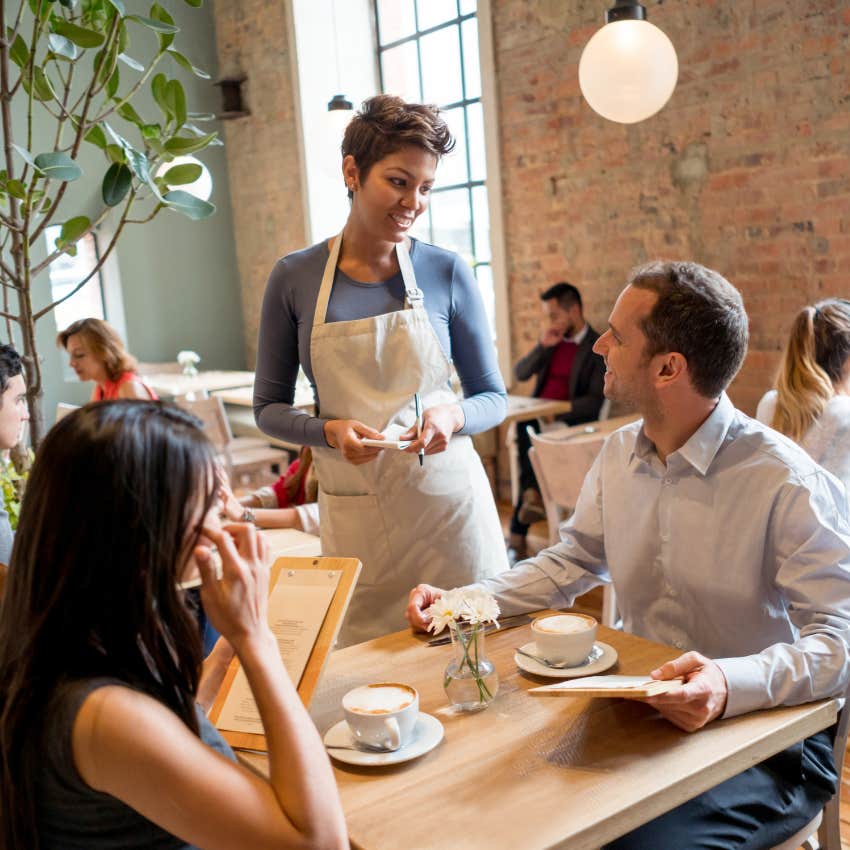 Customer asks server for help on how not to leave a tip on a credit card machine