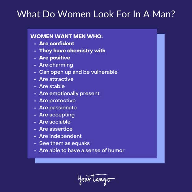 what do women want in a man