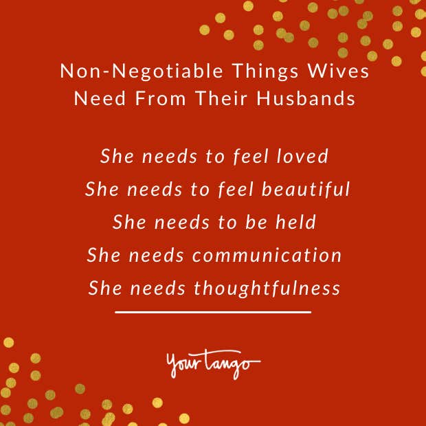 What wives need from their husbands