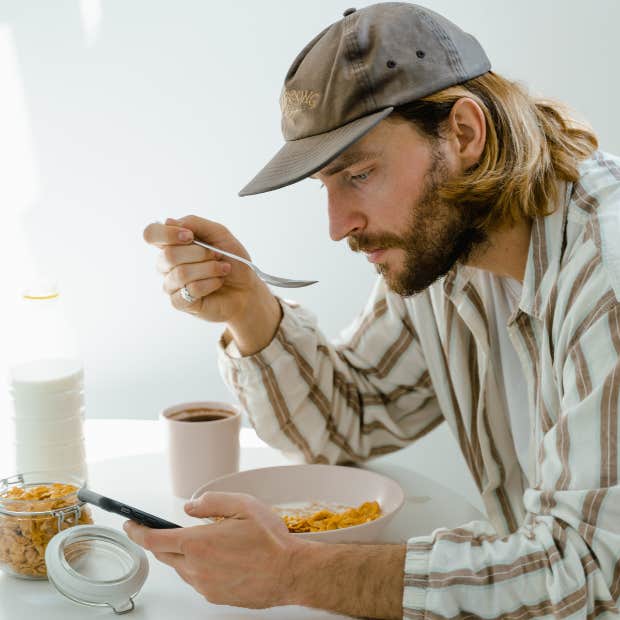 woman complains husband mooches food