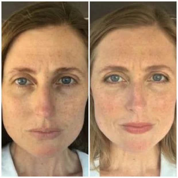 women over 40 with and without makeup