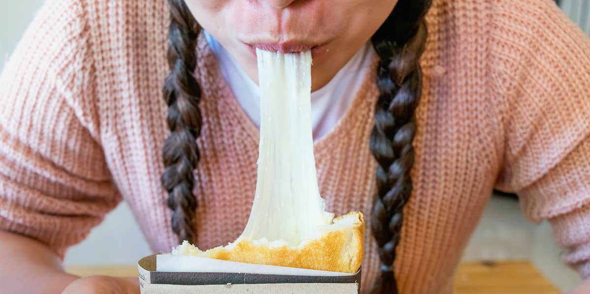 women enjoying cheese toast