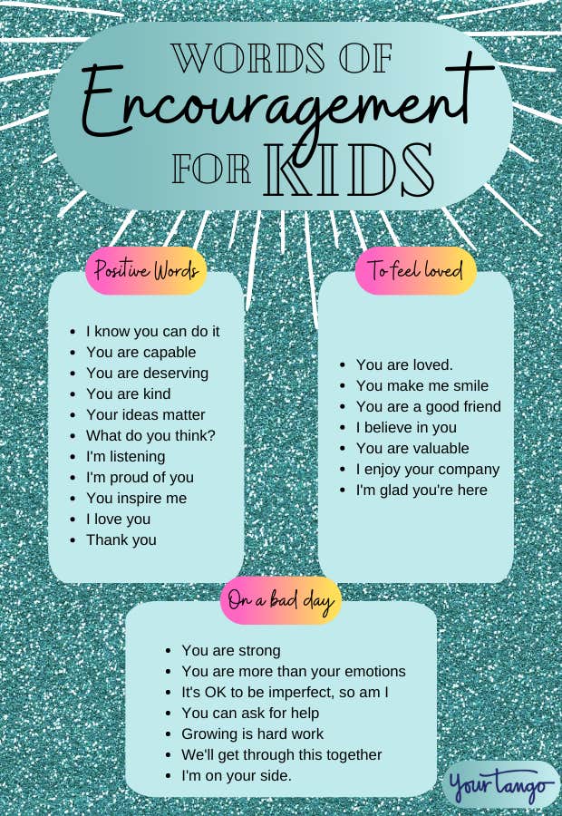 words of encouragement for kids