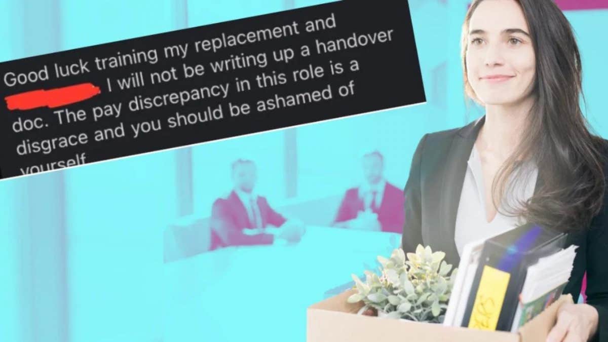 Worker Learns He's Paid Less Than New Hires He's Training — So He Penned A Blistering Resignation Letter Woman packing up office