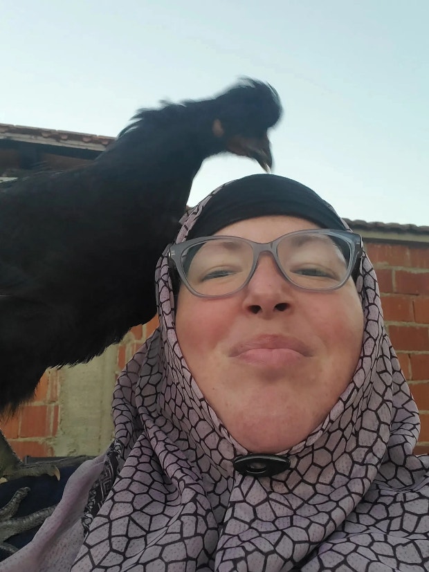 Author and her chick, Zoë