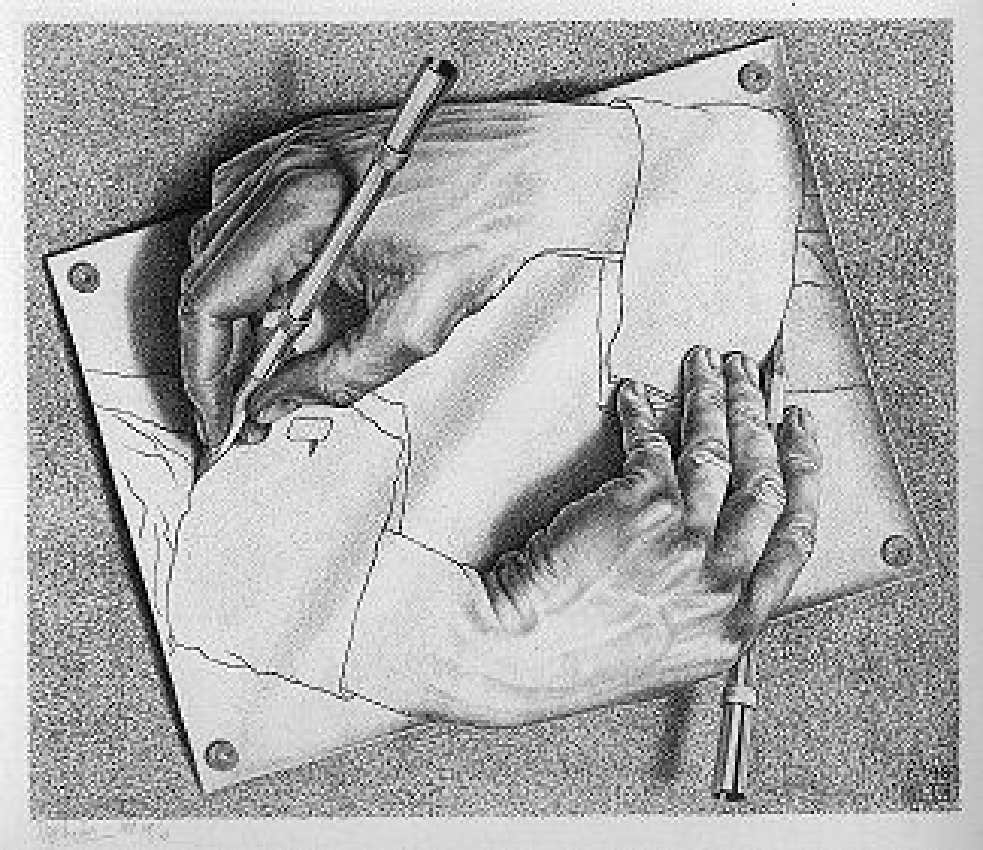 MC Escher’s Drawing Hands