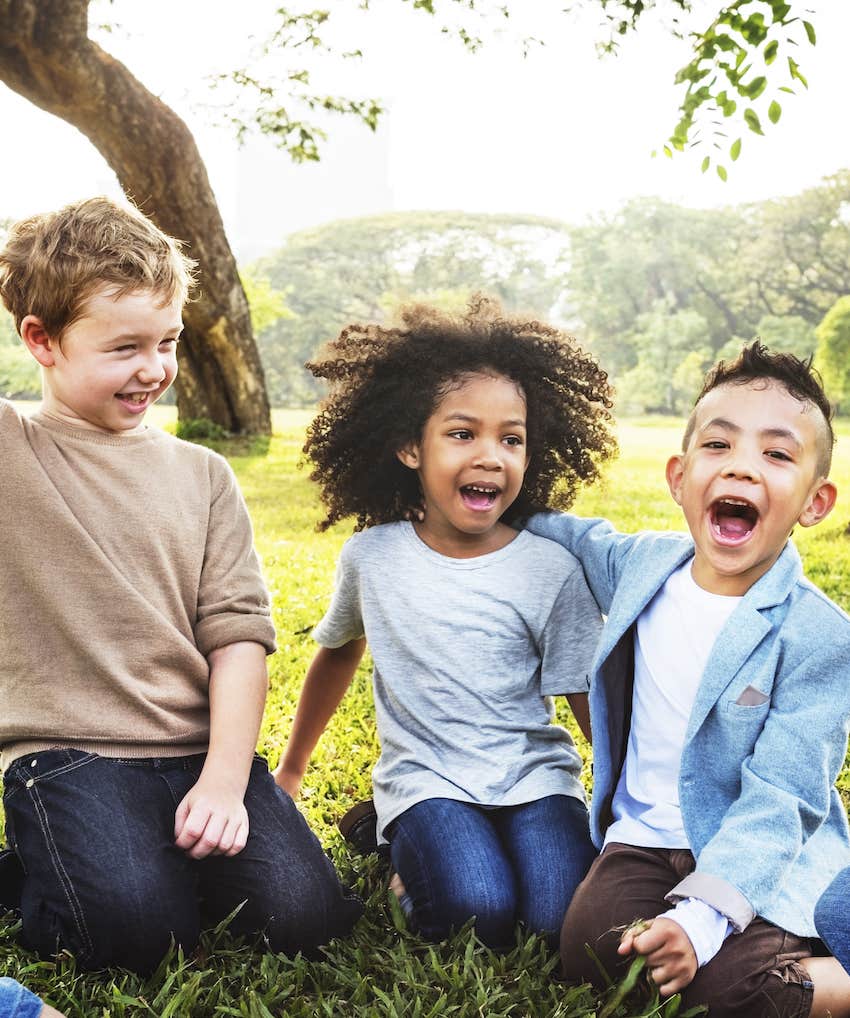 happy kids play together