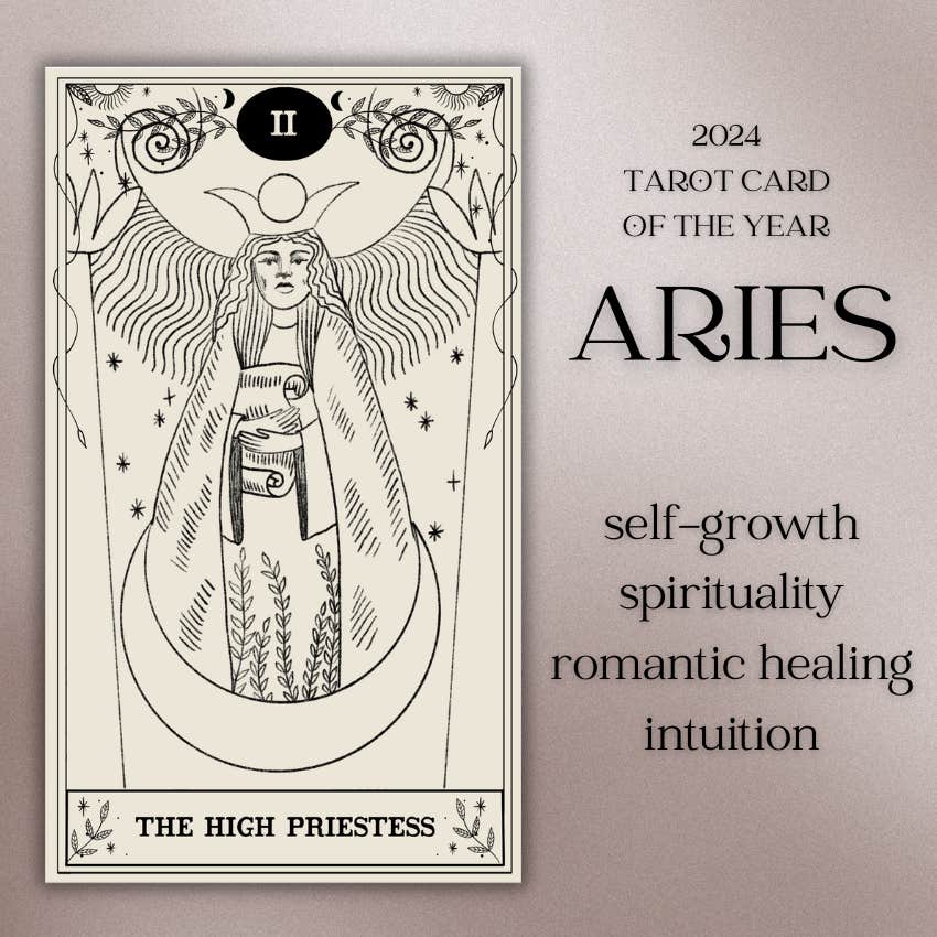 aries 2024 tarot card of the year high priestess