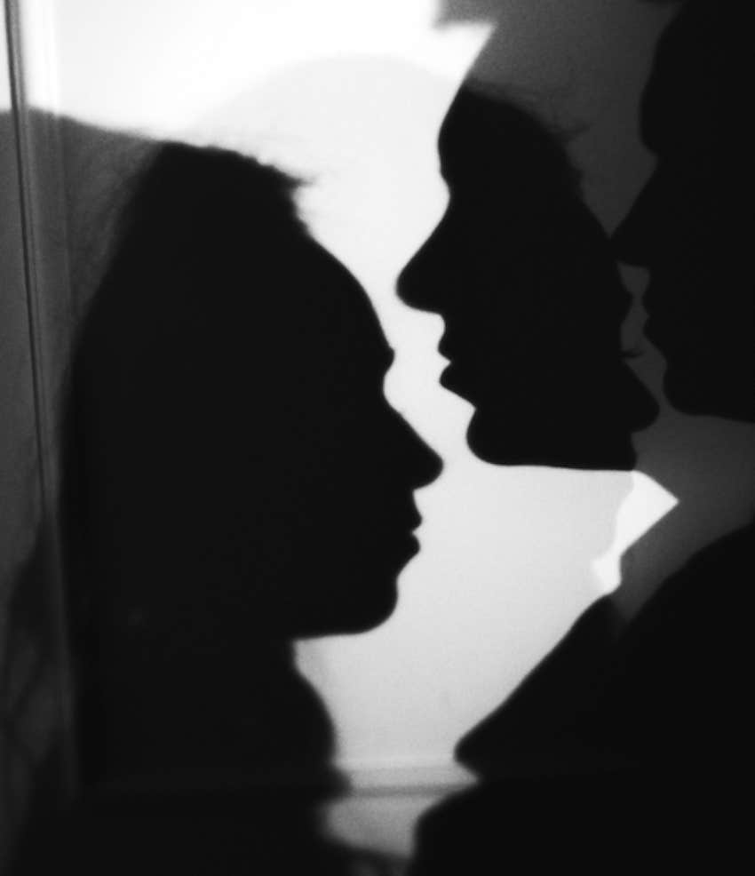 couple in silhouette with problems