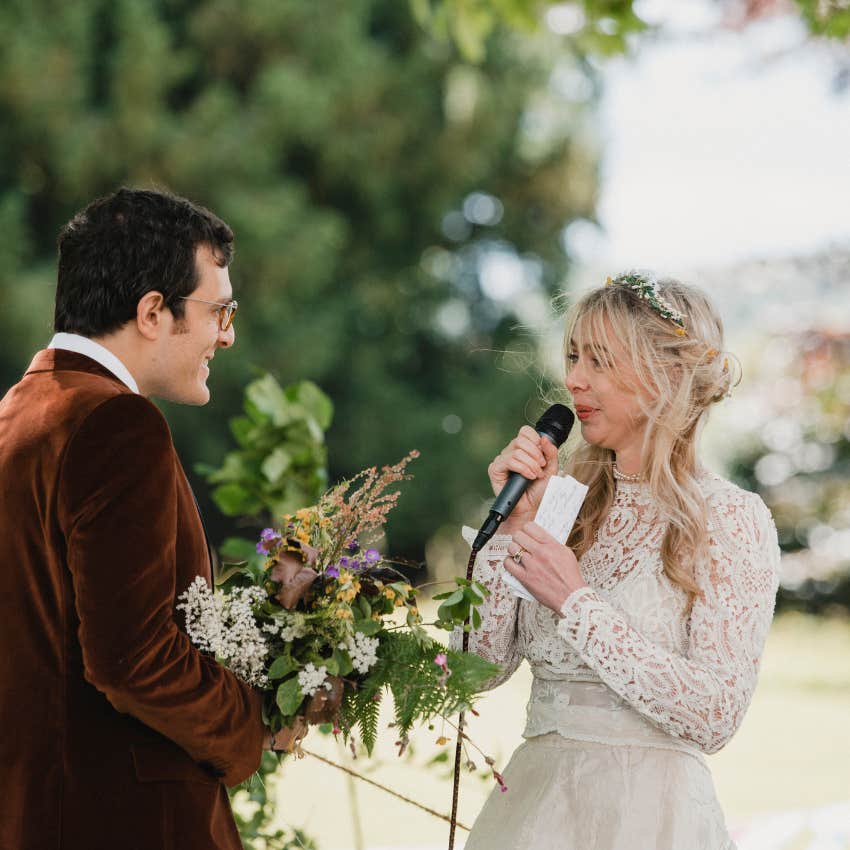 Bride And Groom Write Each Other’s Vows And Read Them At The Wedding