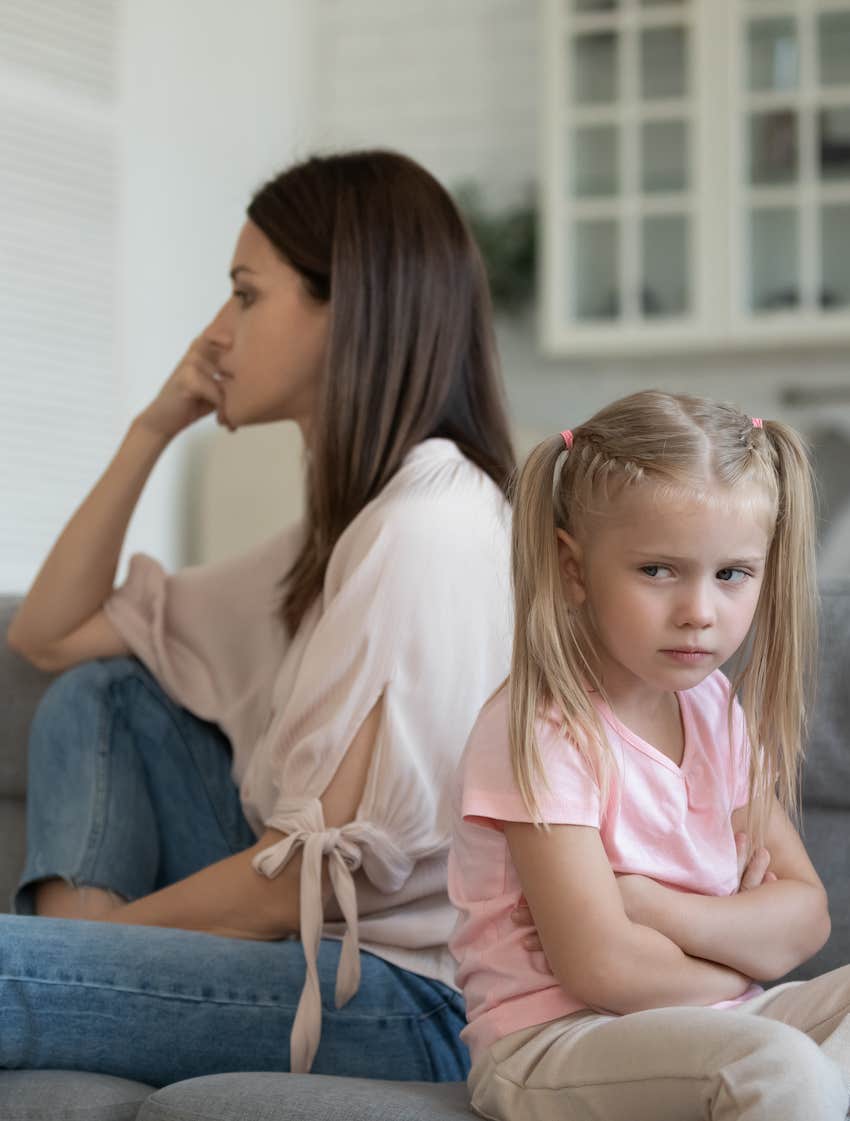 parent and child ignoring each other