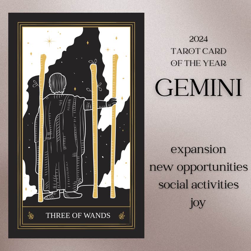 gemini 2024 tarot card of the year three of wands