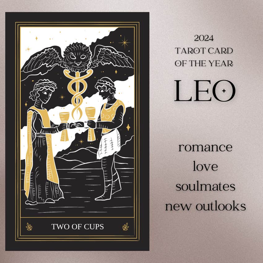 leo 2024 tarot card of the year two of cups