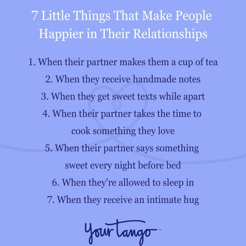 little things that make people happier in relationships
