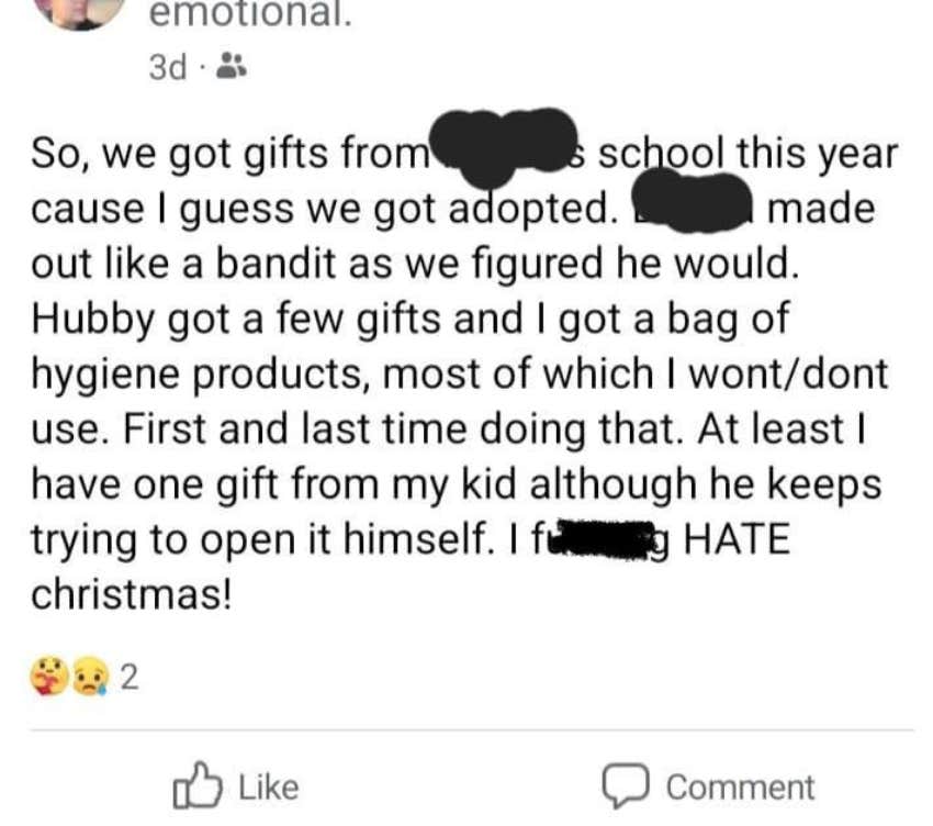 Mom Whose Family Was ‘Adopted’ By School Says She&#039;ll &#039;Never Do It Again&#039; Because Her Kid Got Better Gifts Than She Did