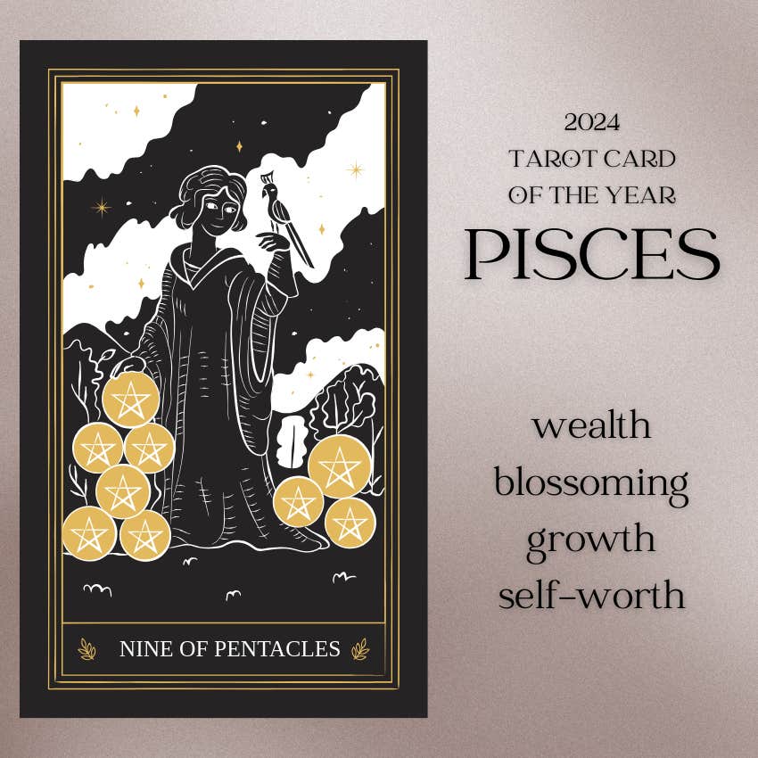 pisces 2024 tarot card of the year nine of pentacles