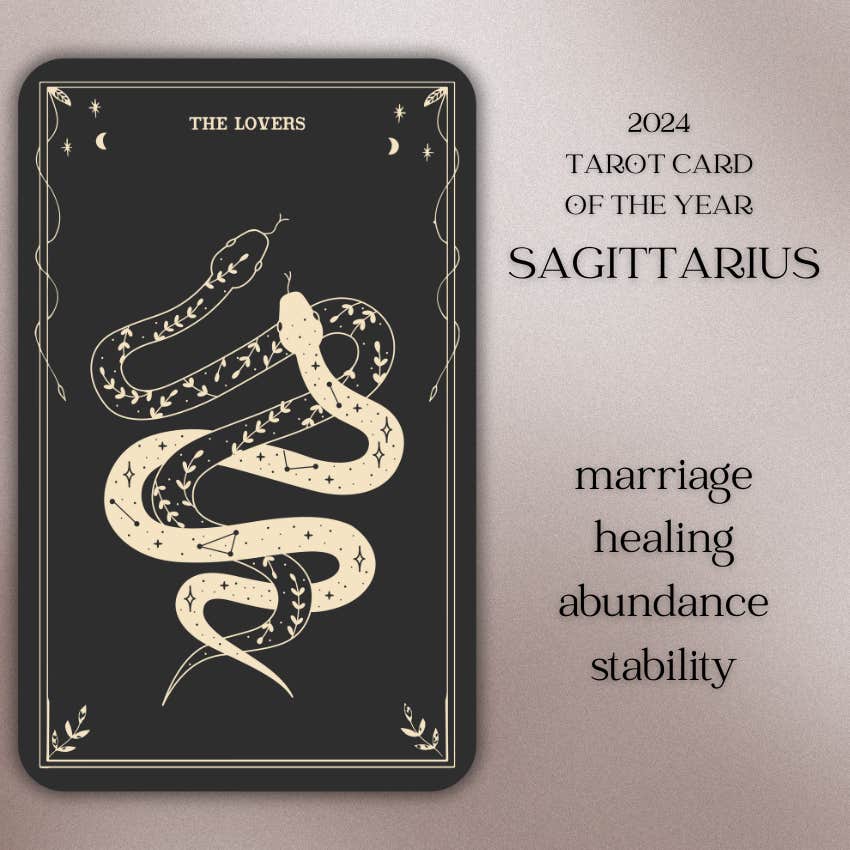 sagittarius 2024 tarot card of the year the lovers