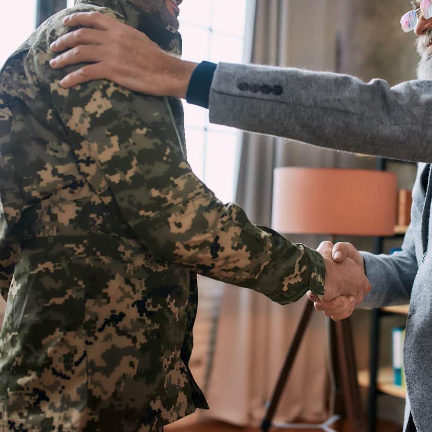 Stranger Hears A Teenager Laughing At An Elderly Veteran Crying In The Bathroom And Steps In To Help