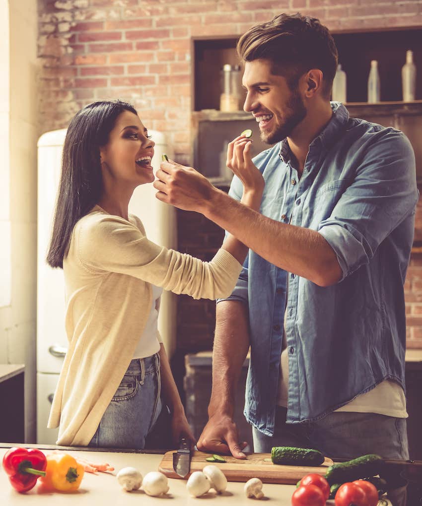 couple co-creating a meal