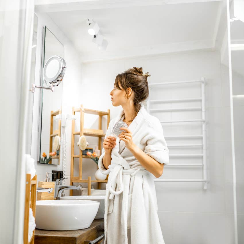 Wife Shows The Bathroom Renovations Her Husband Did To Make Her Life Easier