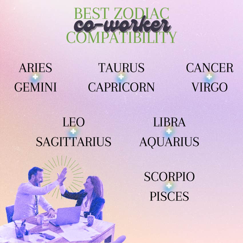 best zodiac co-worker compatibility chart