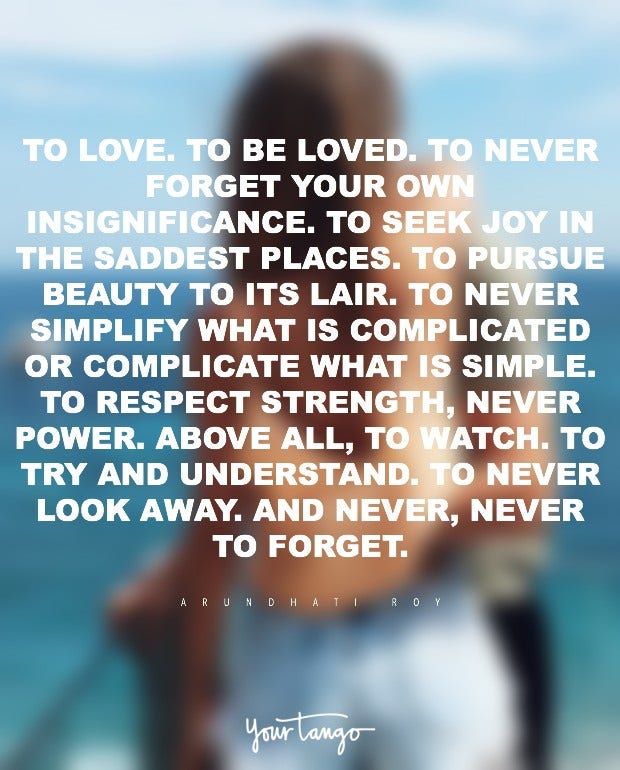 Arundhati Roy romantic love quote