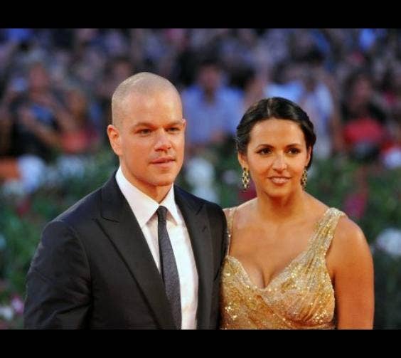 Matt Damon and wife Luciana Bozan Barroso