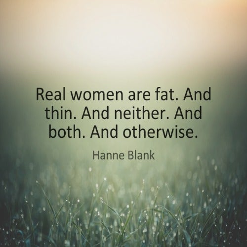 Hanne Blank self-esteem body quotes