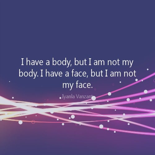 Iyanla Vanzant self-esteem body quotes