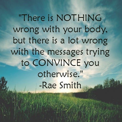Rae Smith self-esteem body quotes