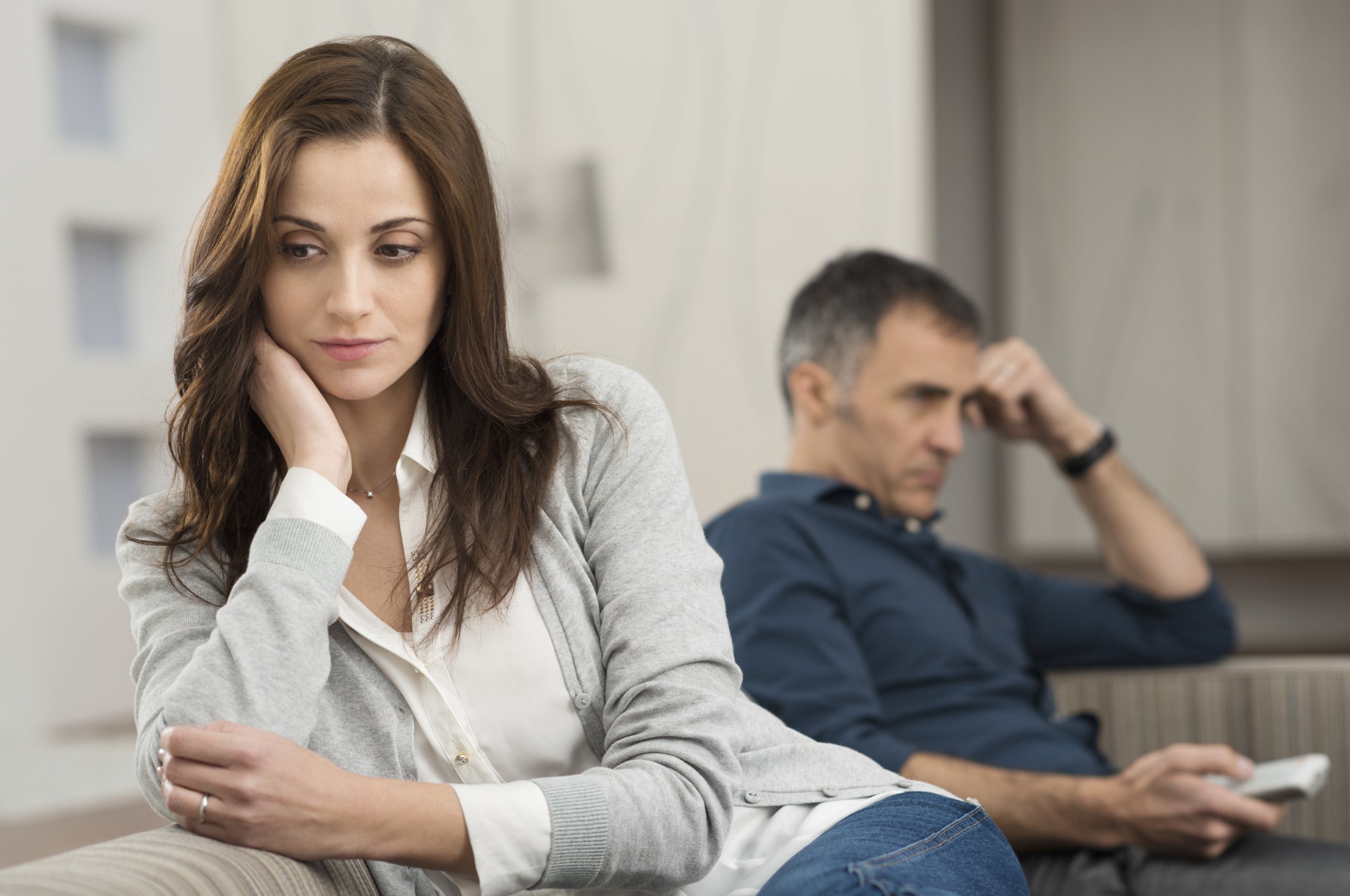 sad man and woman sad man and woman