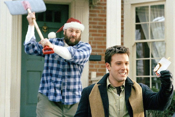 Ben Affleck and James Gandolfini from Surviving Christmas