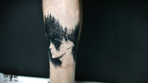 double exposure tattoo