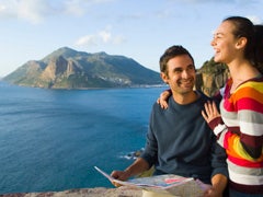 couple with beautiful view couple at a scenic view