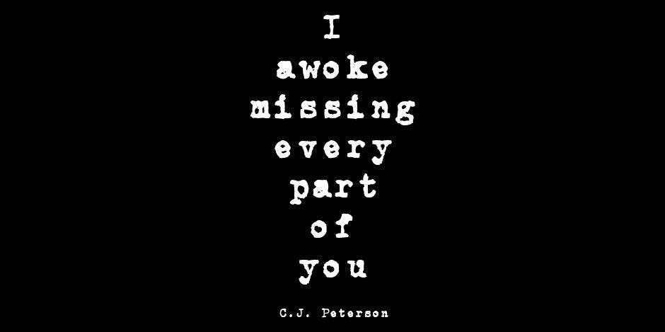 Poet C.J. Peterson Instagram Quotes Break Up Love