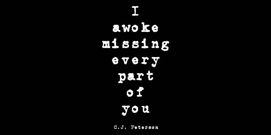 Poet C.J. Peterson Instagram Quotes Break Up Love
