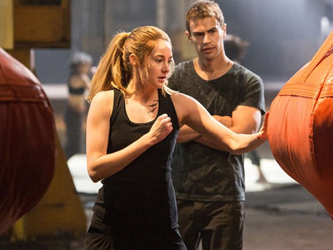 Shailene Woodley and Theo James in 'Divergent'