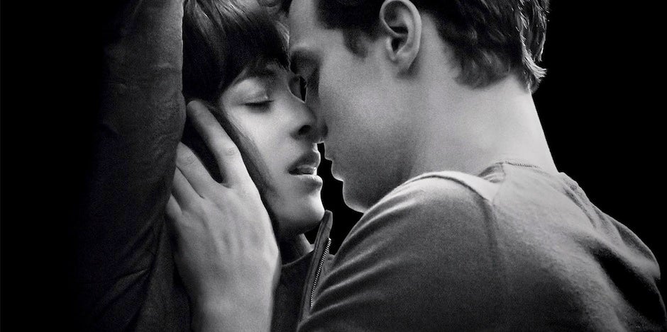 Dakota Johnson and Jamie Dornan as Ana Steele and Christian Grey from Fifty Shades of Grey movie (50 Shades of Grey)