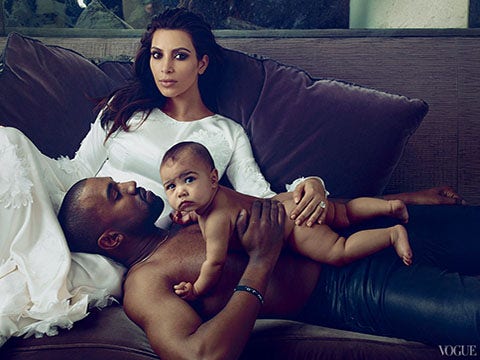 Kanye West, Kim Kardashian, North 'Nori' West Kanye West, Kim Kardashian, North 'Nori' West