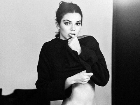 Kendall Jenner for Interview magazine, lifting up her shirt as part of a topless photo shoot Kendall Jenner for Interview magazine, lifting up her shirt as part of a topless photo shoot
