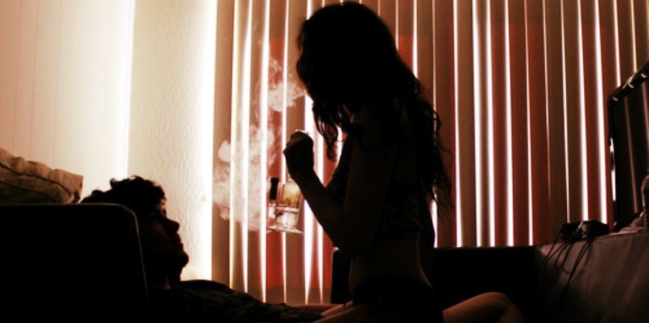 couple smoking weed