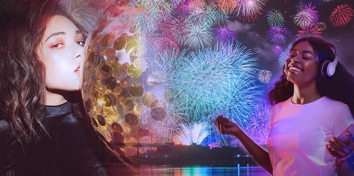 Each Birth Month Has A Different Color And Meaning — Here's Yours firework and portraits of woman