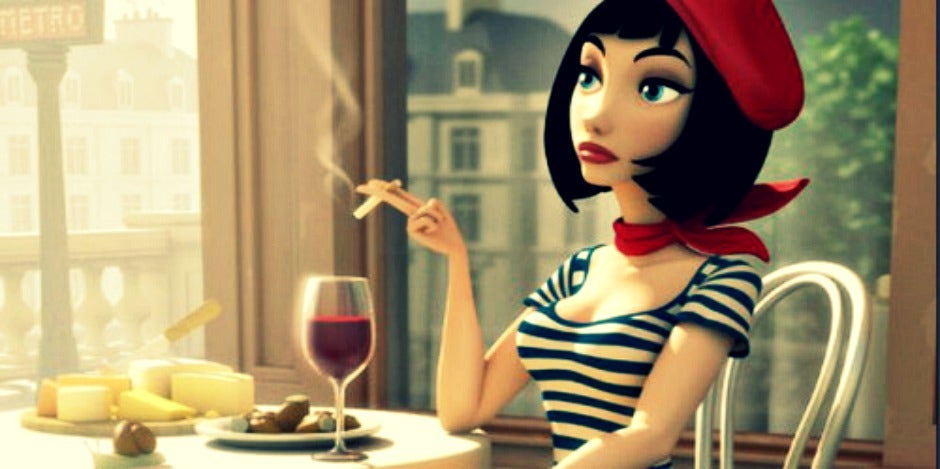 french woman with wine french woman with wine