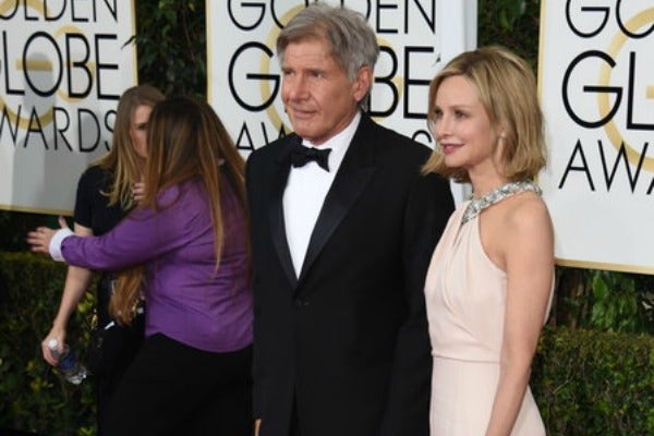 Calista Flockhart and Harrison Ford