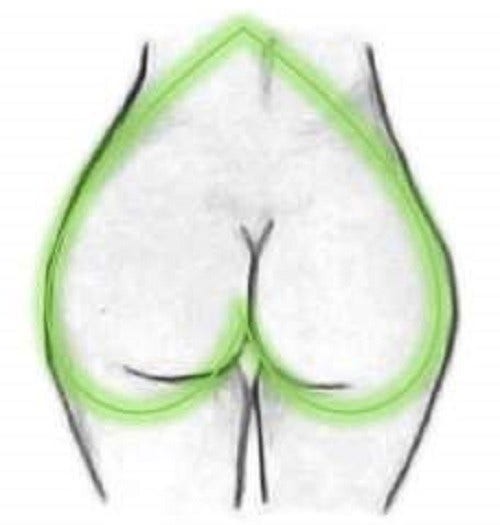A-shaped butt shape