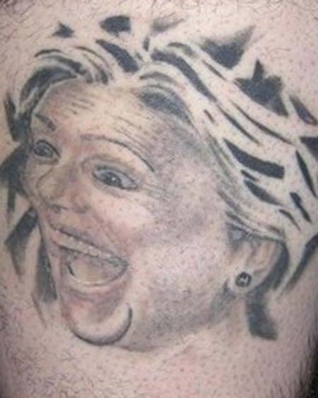 trump hillary tattoo